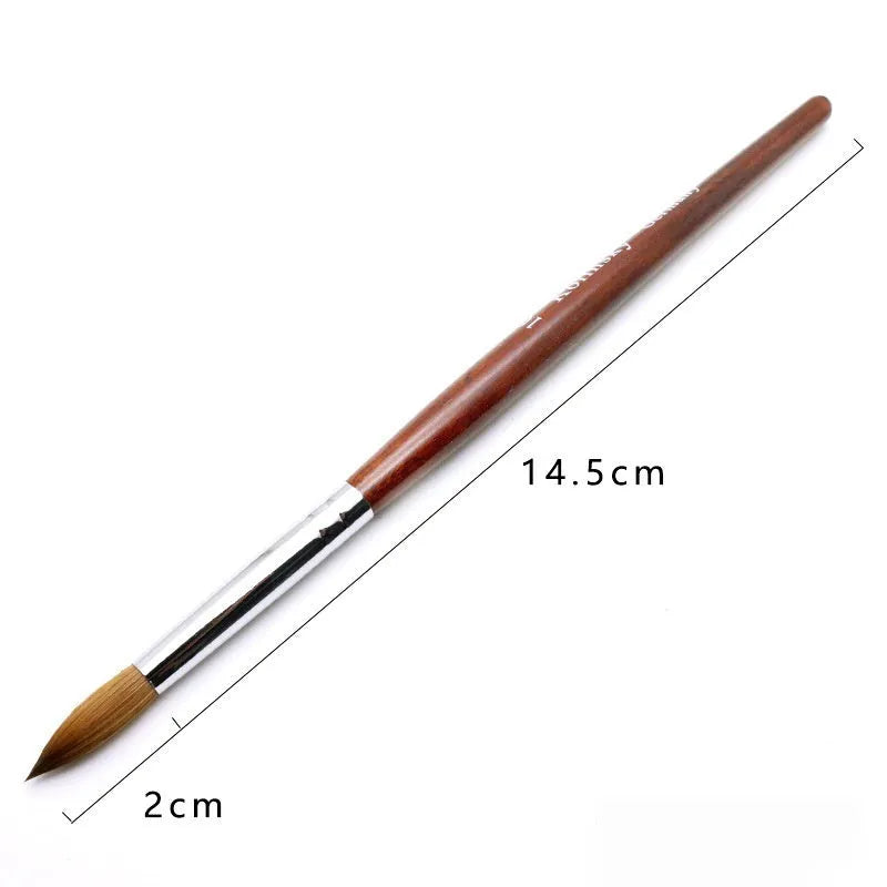 Watercolor crystal Siberian mink nail polish pen with round head tip for nail art