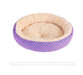 Canvas and Shu cotton velvet pet bed with 3D PP cotton padding in Blue, available in S, L, and XL sizes