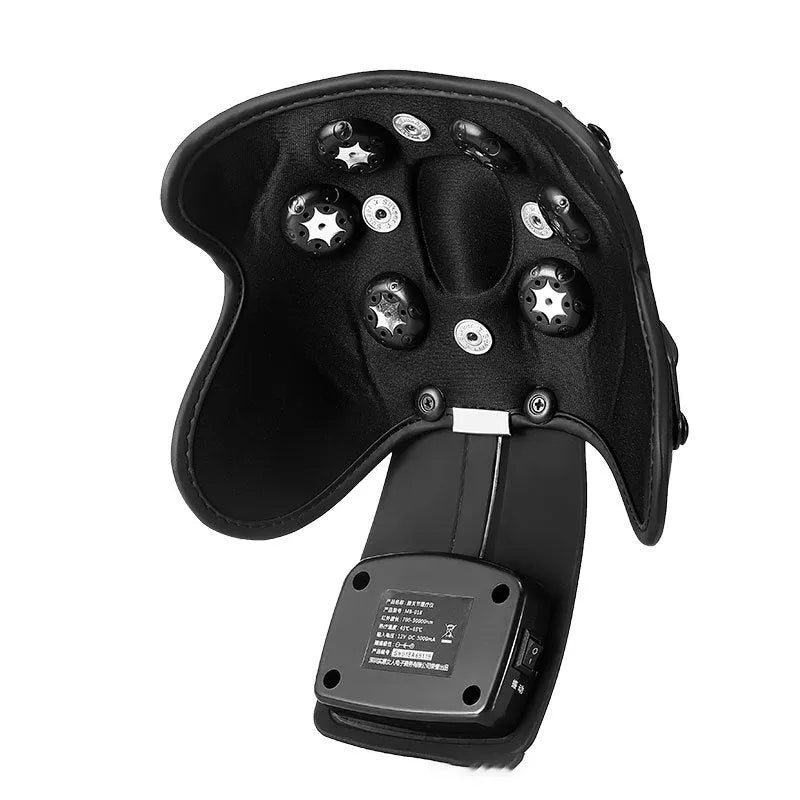 Infrared knee and shoulder massager unit with adjustable temperature control and separate pads.