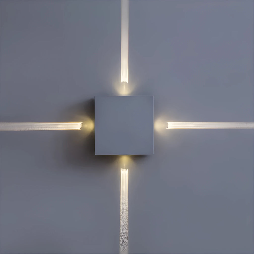 Cross light decoration lamp in iron with LED chip light source, square 14x14x4 cm or round 14 cm diameter, for indoor bedside or background use