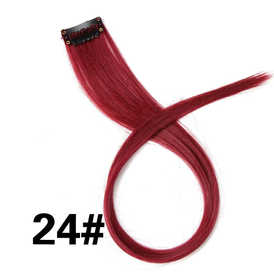 18 inch synthetic wig hair extension with natural wave, shown in multiple colour style options