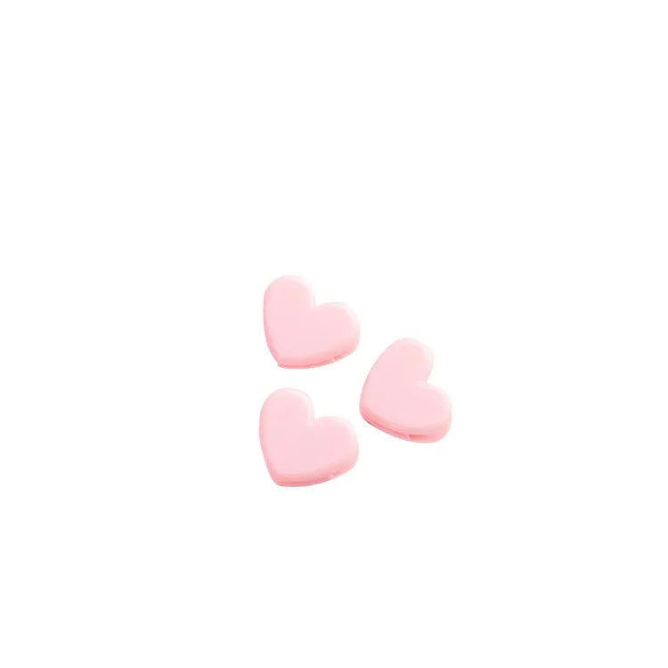 Pink love clip heart-shaped decoration 3.2 by 2.5 cm for holding photos or cards