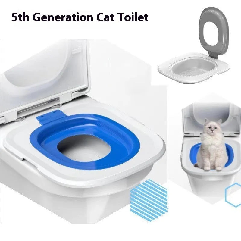 Fifth generation blue ABS plastic cat litter mat trainer for indoor trays
