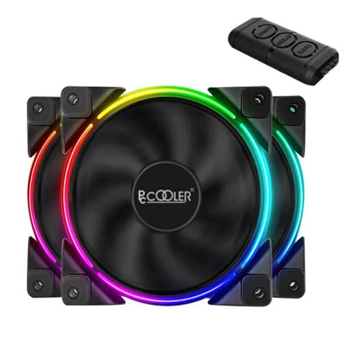 Three black 120mm RGB PC case fans with hydraulic bearings