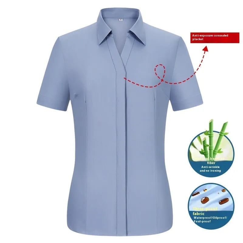 Men's bamboo fibre business shirt with square collar in slim fit design