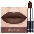 Long lasting moisturizing matte lipstick in 12 colour options for adult ladies