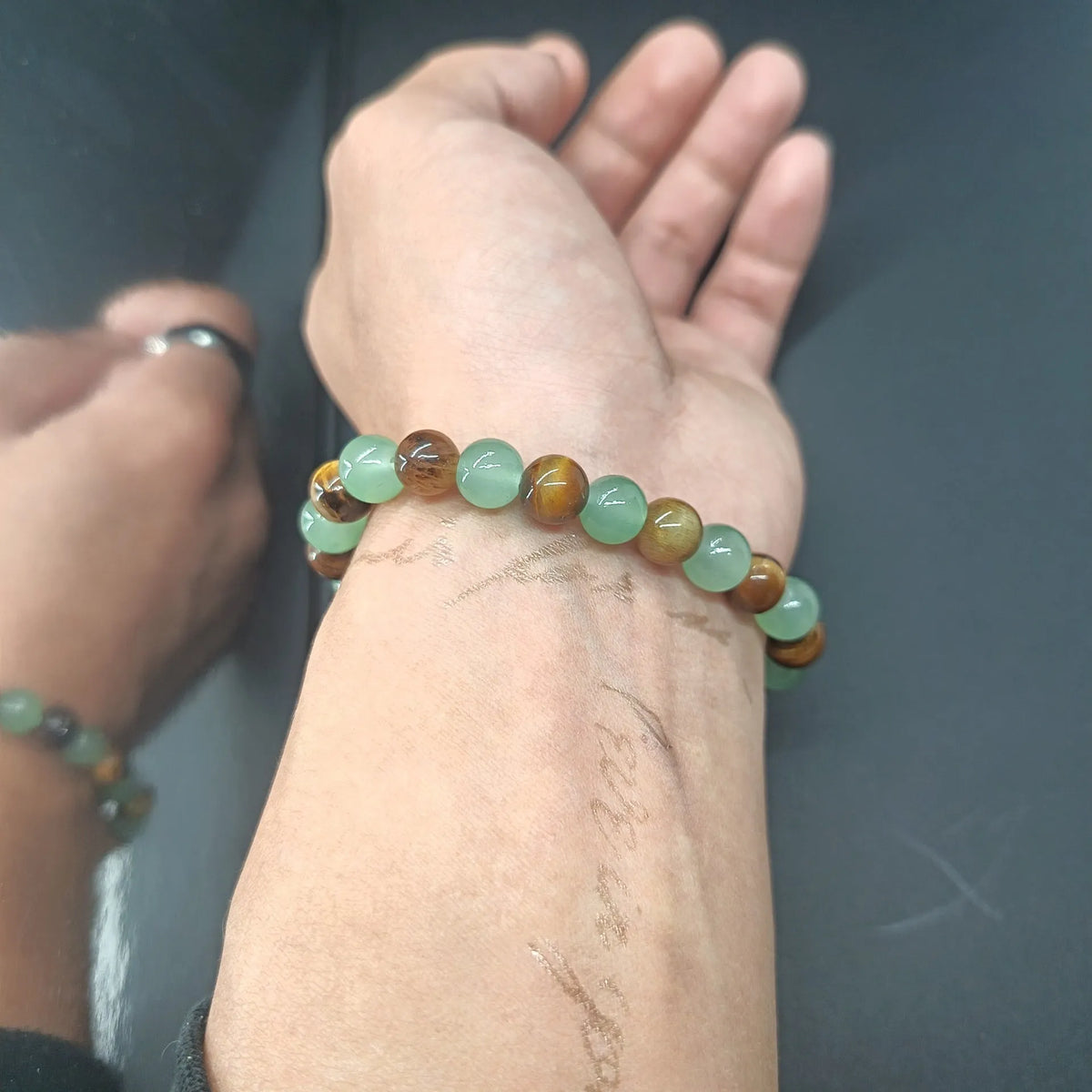Fashion Universal Tiger Eye Bracelet unisex casual geometric glass crystal bracelet natural colour