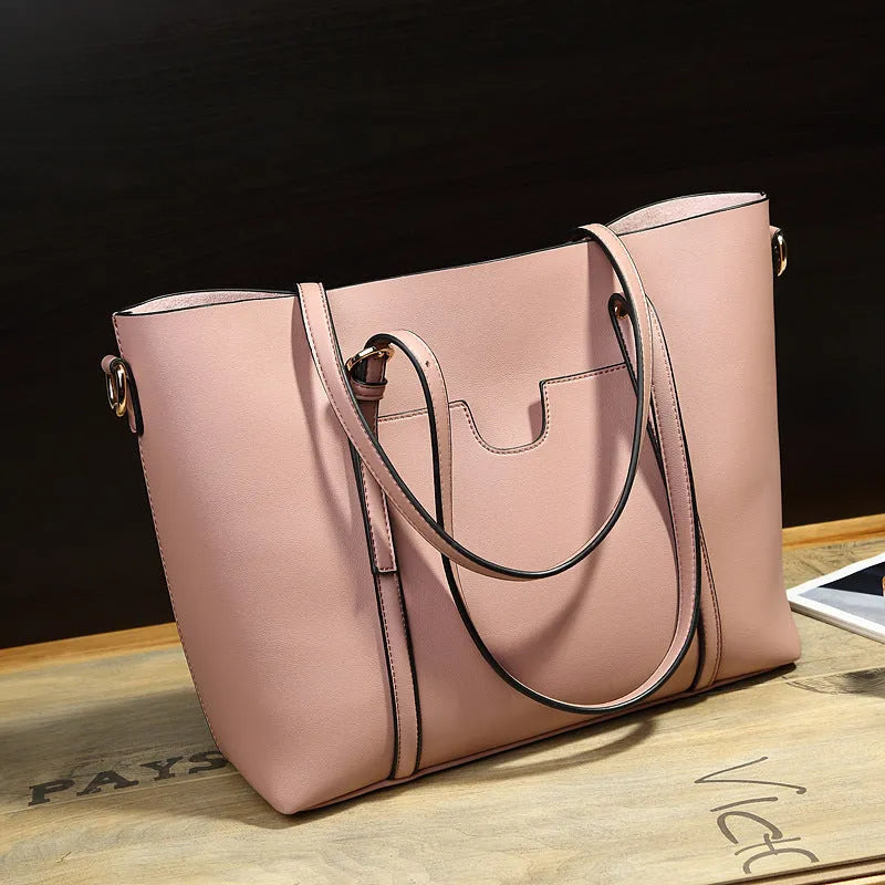 Retro-style women's messenger bag in PU leather with shoulder strap, shown in a light blue colour.