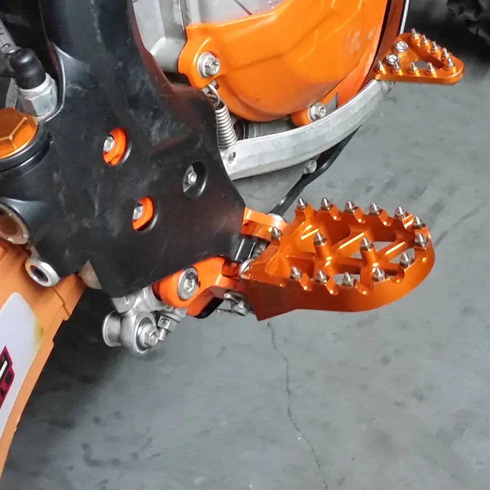 Motocross modified pedals KTM foot pedal aluminium alloy blue orange off-road motorcycle upgrade