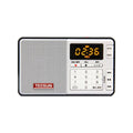 Tecsun Q3 digital audio player in multiple colours showing front display and buttons