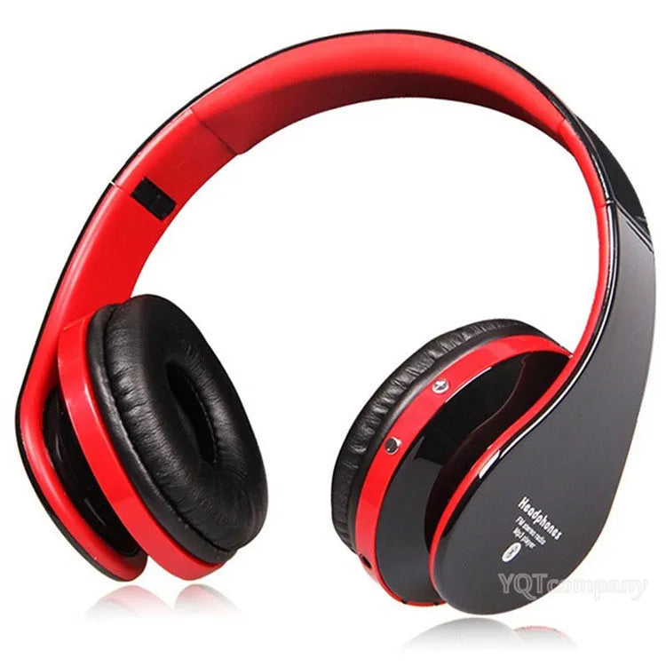 NX-8252 Bluetooth headset wireless stereo headphones foldable design with microphone in black