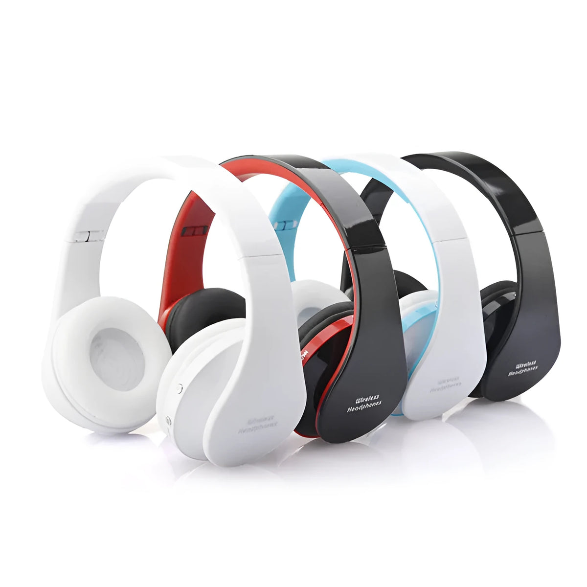 NX-8252 Bluetooth headset wireless stereo headphones foldable design with microphone in black