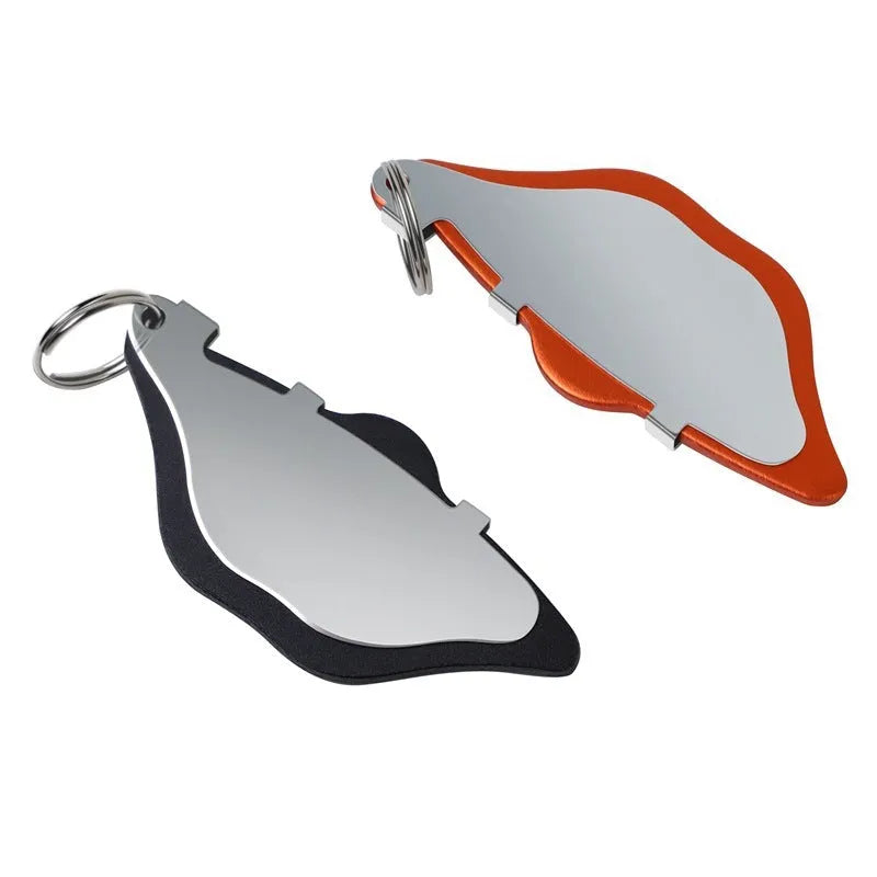 Mountain bike brake linings in black and orange colours with metal construction