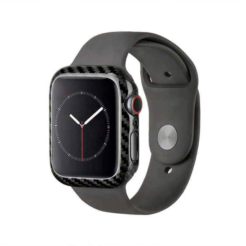 Black leather half wrap protective case for Apple Watch Series 4 44mm