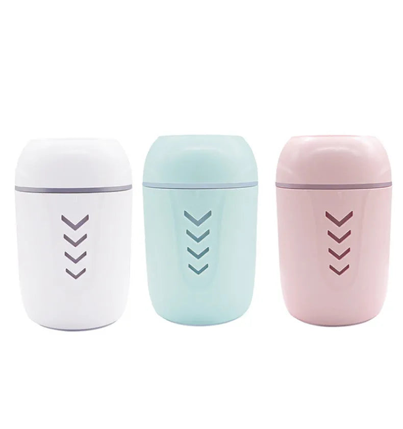 X3 portable car humidifier in blue colour with columnar shape and 200ml tank capacity