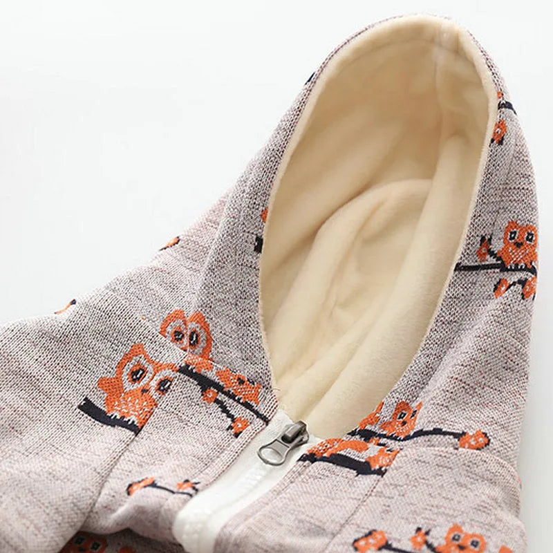 Blue cotton dog sweater with front zipper closure on small dog