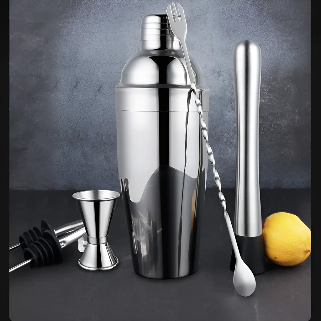 23-piece stainless steel cocktail set with European style design and acrylic components