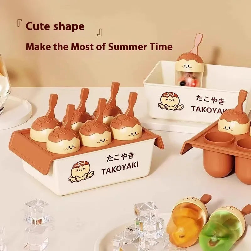 Plastic octopus balls ice cream mould for homemade frozen desserts