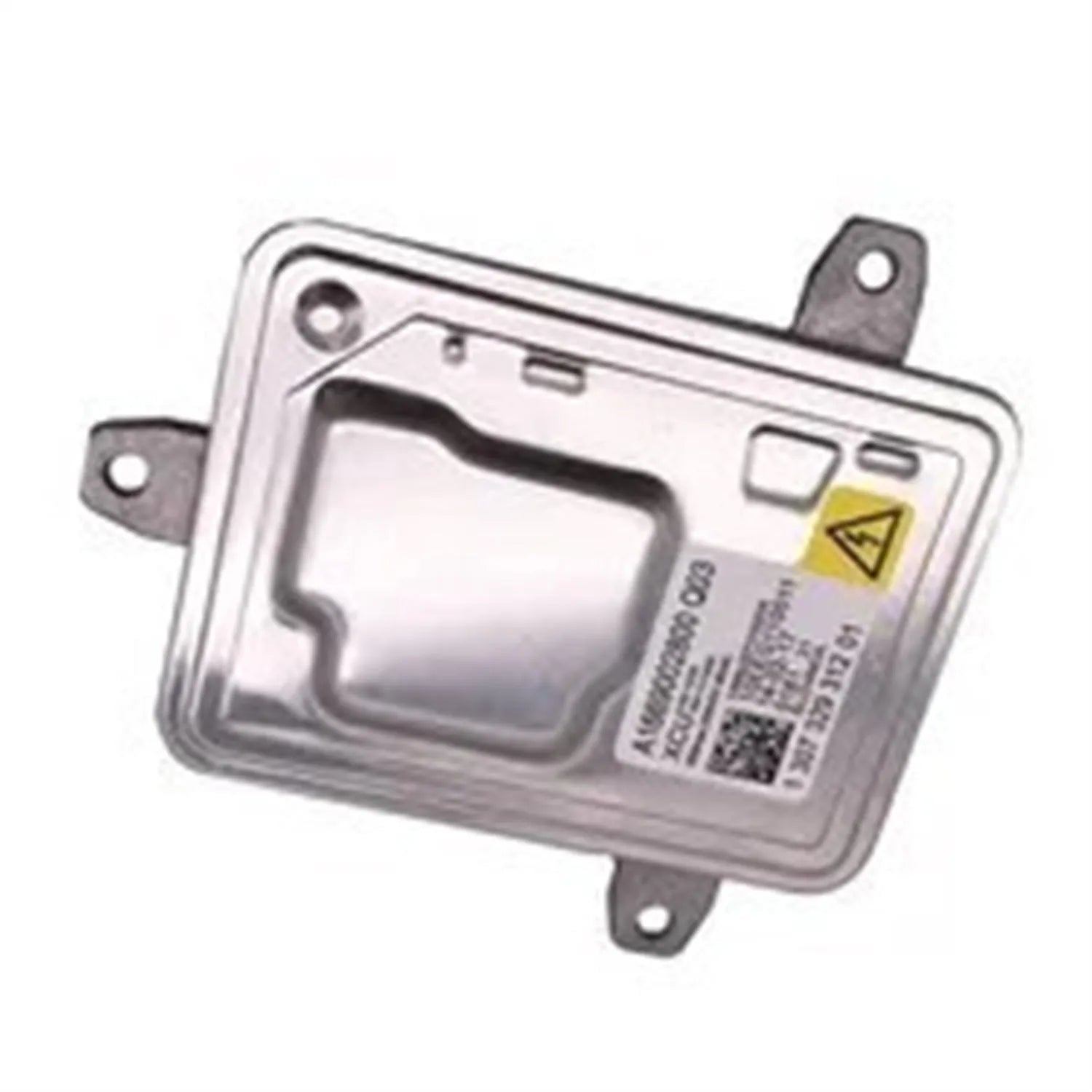 Metal headlight ballast stabiliser component measuring 14 by 11 by 4.5 centimetres
