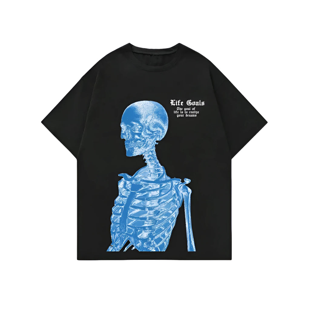 Men's printed street style short-sleeved t-shirt with digital pattern on polyester fabric
