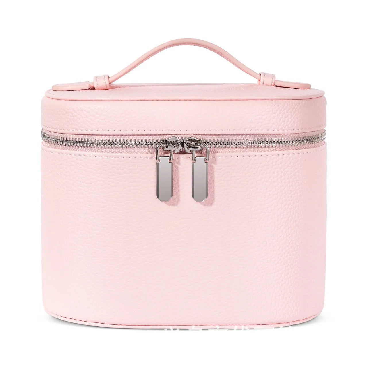 Removable elastic band cosmetic bag in black, portable travel stereo design with PU material