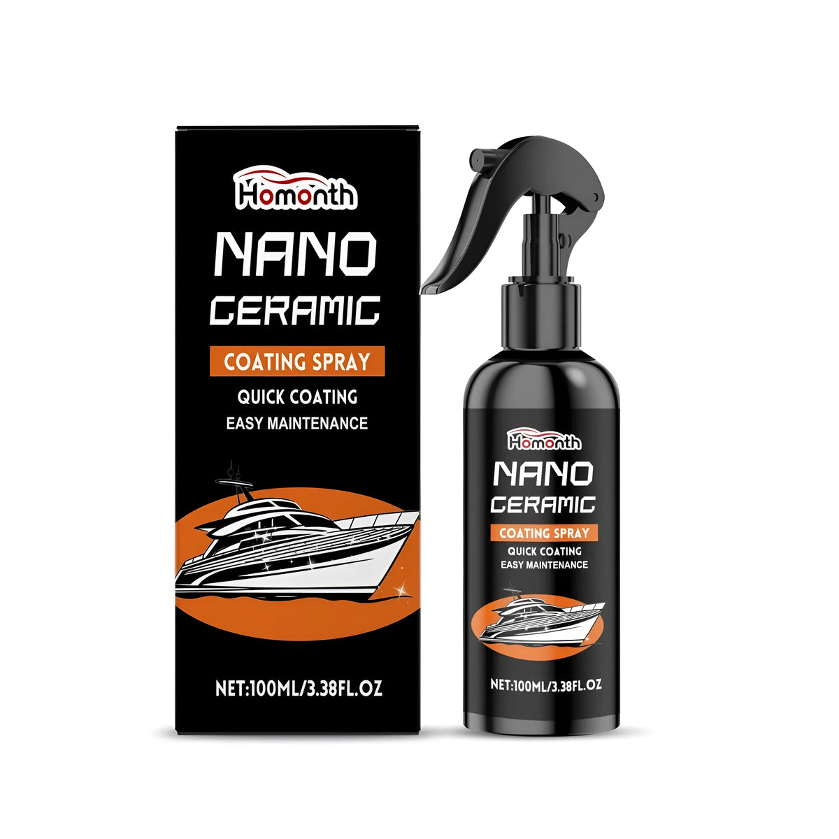 Nano ceramic coating spray 100ml bottle with spray applicator