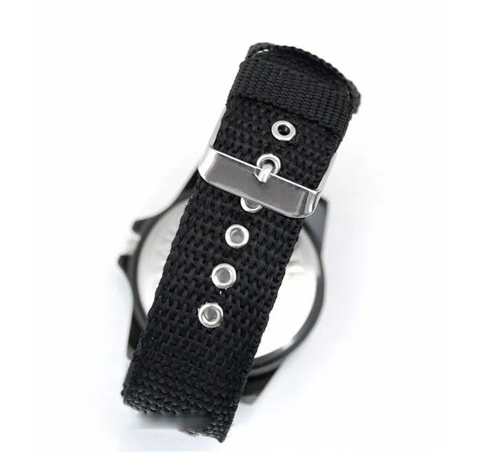 Military Men Gemius Army Sport quartz watch with nylon band, luminous pointers, round dial, pin buckle