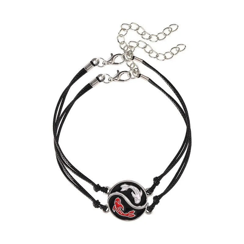 Eight-diagram-shaped alloy bracelet with electroplated metallic finish