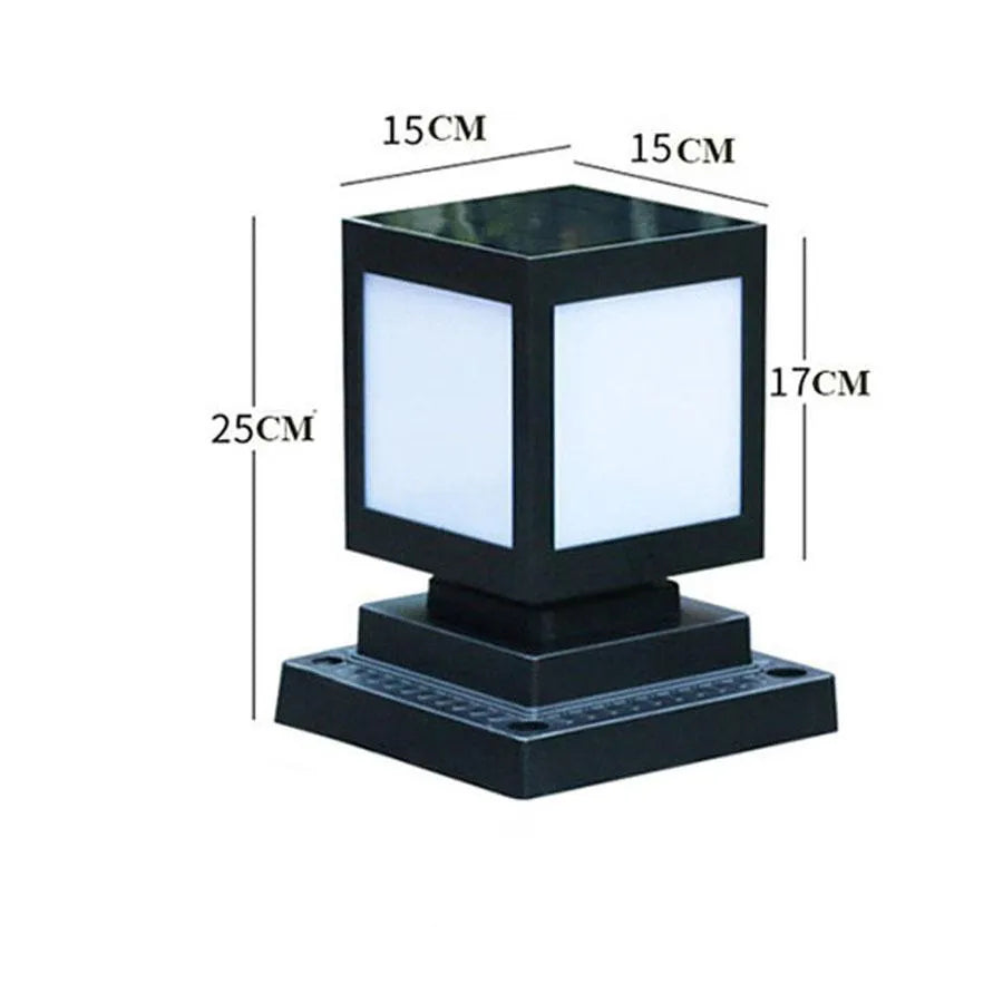 Solar-powered waterproof garden lights with LED illumination for outdoor landscape use