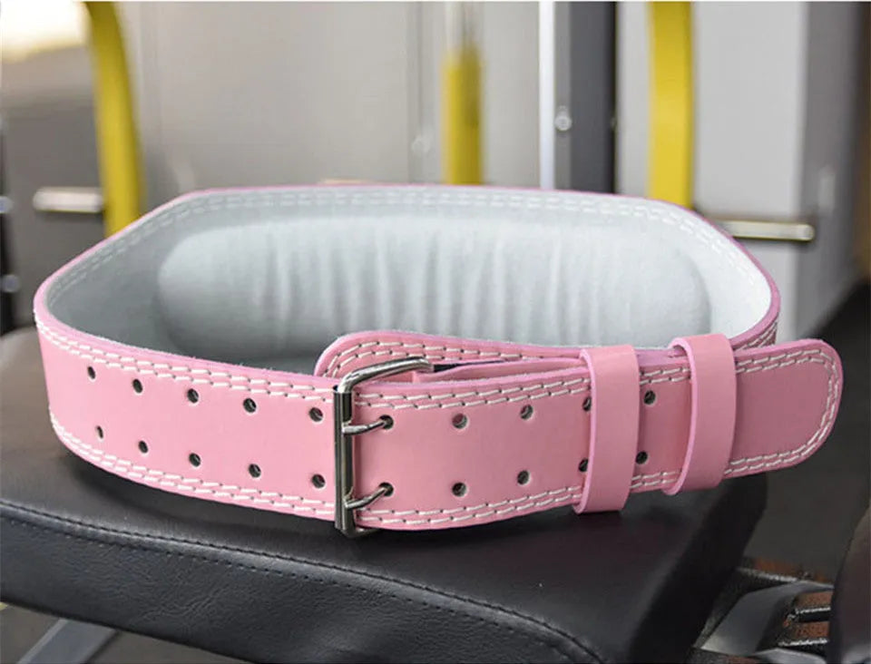 PU fitness belt PU-1 in black for weight training support unisex