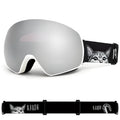 NANDN SNOW ATTITUDE NG8 ski goggles with UV400 lens, 170mm width and 96mm height, shown in black frame colour