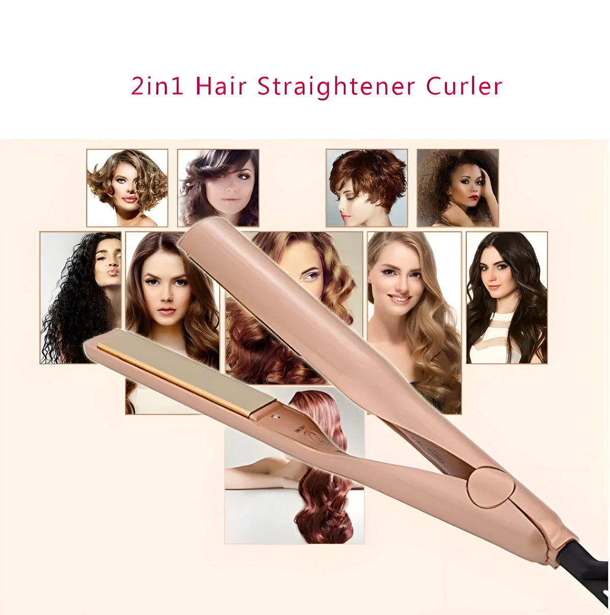 2 in 1 Mestar Iron Pro automatic rotating roller hair curler with ceramic heating pipe and 360-degree wire