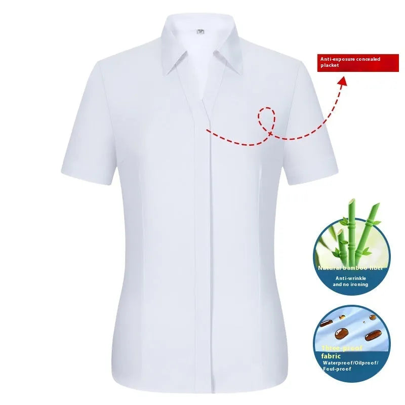 Men's bamboo fibre business shirt with square collar in slim fit design