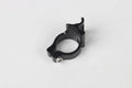Black aluminium alloy vehicle clamp ring with 28.6mm diameter for steel frame mounting.