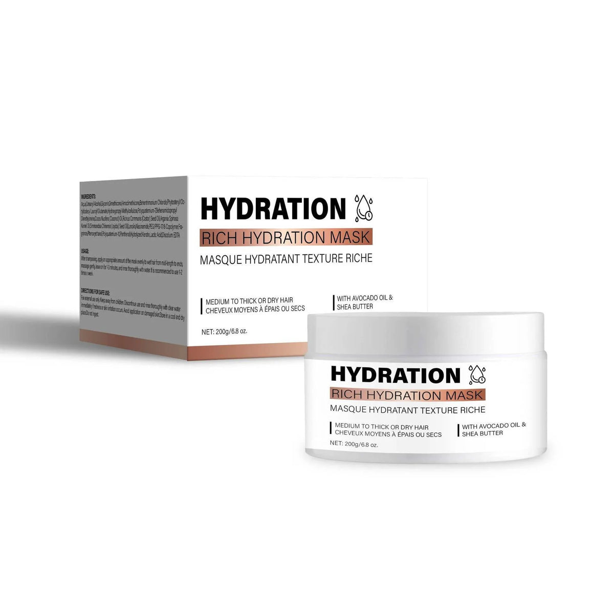 Moisturising hair mask 200ml FP-F060 style single pack for home hair care