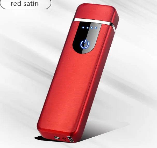 Brushed metal lighter in gold, red, blue, silver, or black for promotional business gifts