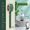 Green mini handheld garment steamer with titanium panel and transparent 50ml water tank