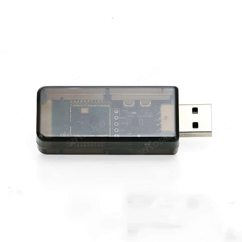Silicon Labs EFR32MG21 Zigbee 3.0 USB dongle in plastic enclosure for Home Assistant.