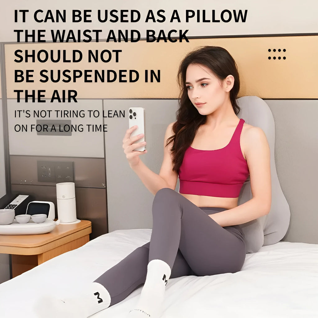 Memory foam leg pillow 65x50x23 cm in black or grey with spliced weave cover for leg support or floor mat use