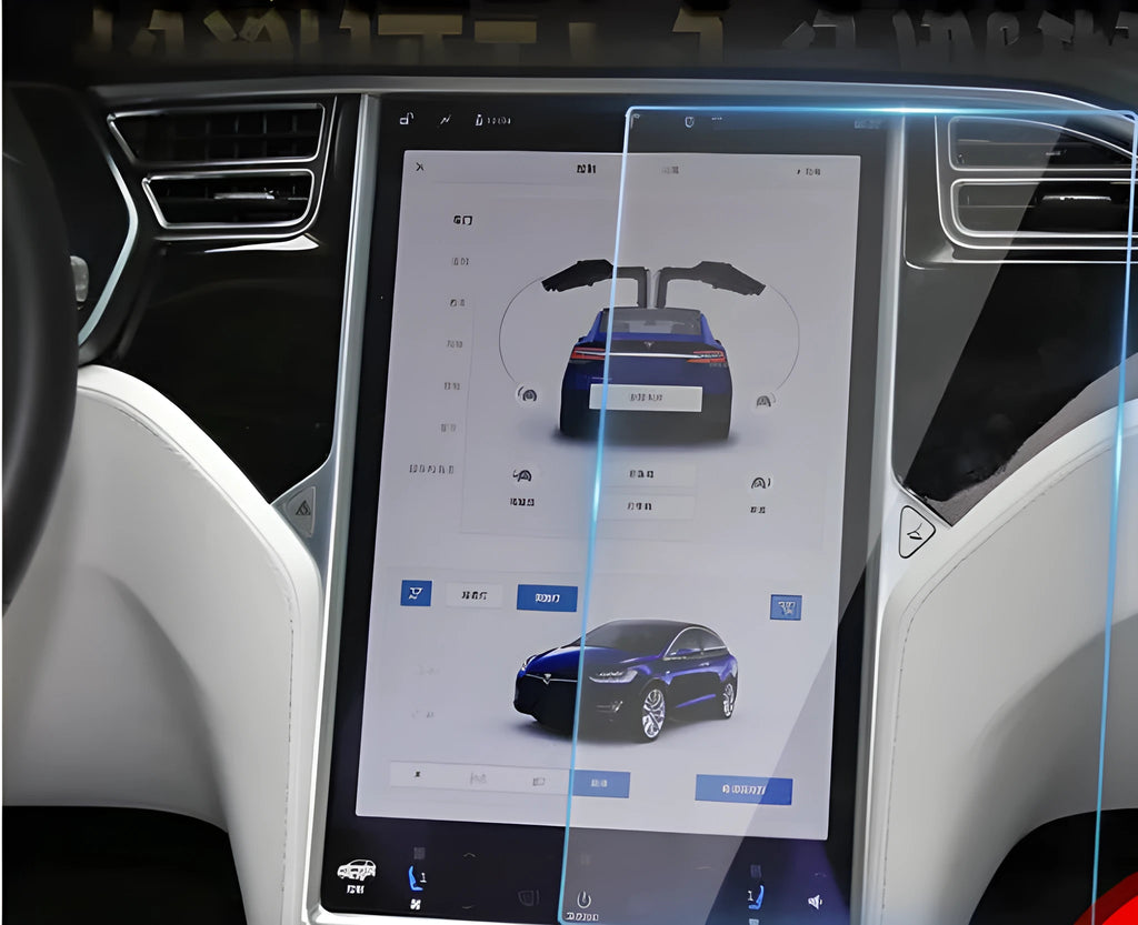 Tesla Model 3 15-inch tempered glass screen protector with arc edge and anti-reflective coating