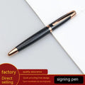 Gun grey metal rollerball pen shown with black and blue ink refill options