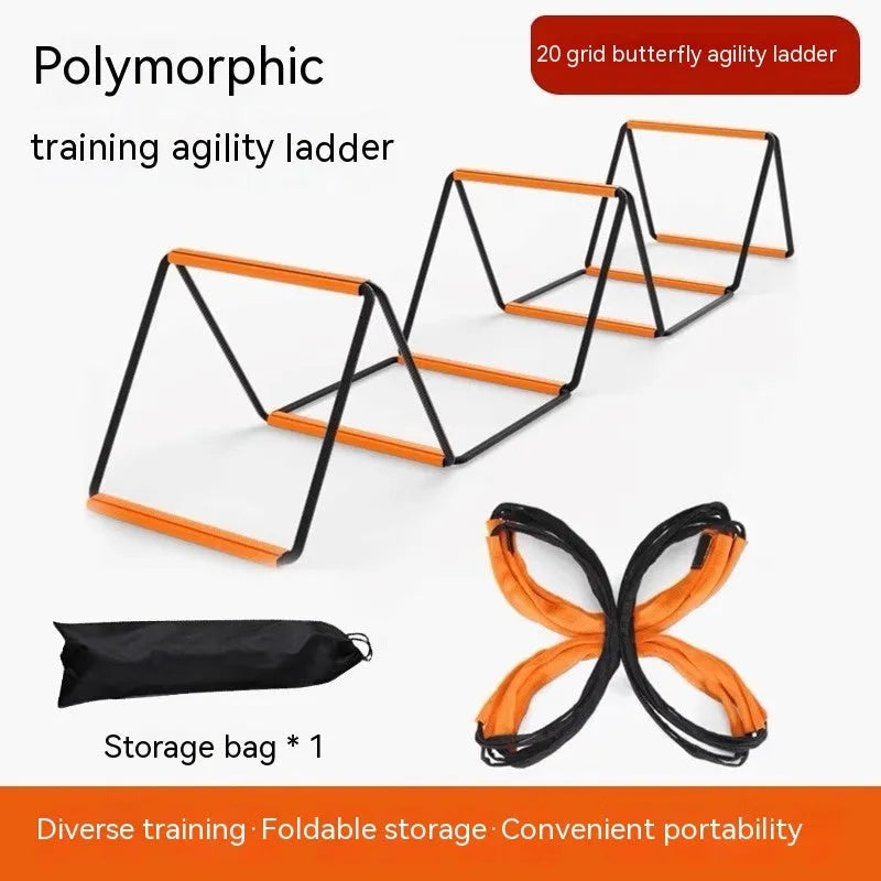 Children's plastic butterfly agility ladder fitness equipment for coordination and sensory development training