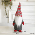 Cloth faceless doll Christmas ornament with Christmas Rudolf theme in grey or red, sizes 14cm to 50cm