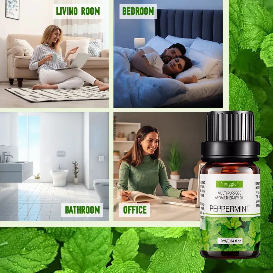 10ml bottle of mint essential oil for humidifier aromatherapy