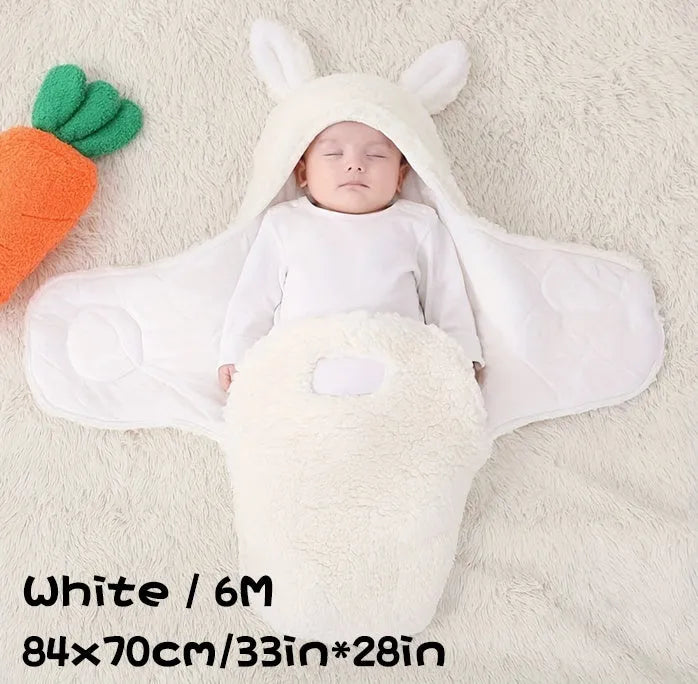 Adjustable baby sleeping bag swaddle blanket showing velcro wings and leg positioner in blue colour