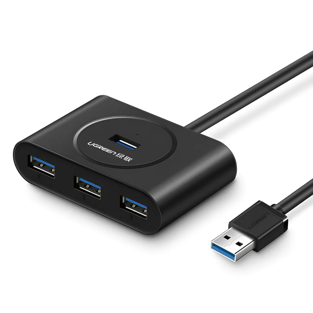 Black USB 3.0 extender adapter set with USB extension hub showing multiple cable length options