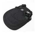 Pet baseball cap for dogs and cats in pink, red, blue, denim blue, or cowboy black, with sun-proof brim and sizes S, M, L