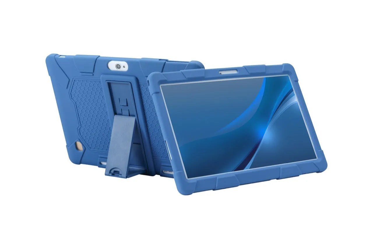 10.1-inch silicone tablet case with integrated folding bracket in multiple colour options