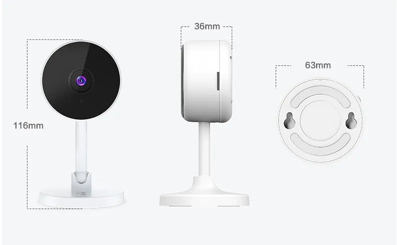 White FLASH FISH SKX10 WiFi security camera with 1080p HD resolution and TF card slot