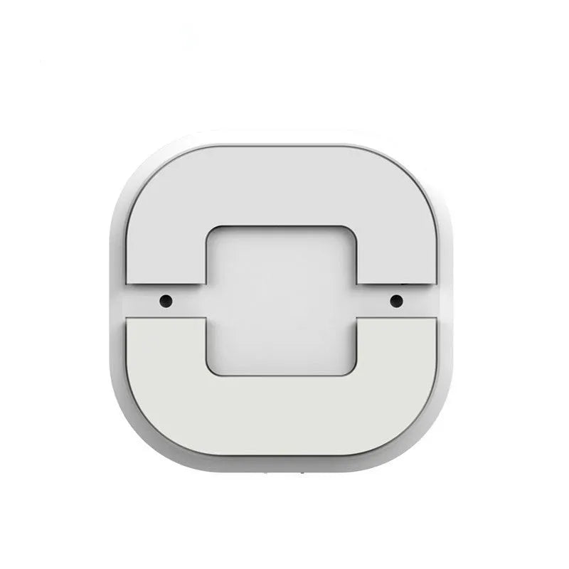 White wireless smoke detector fire alarm with 433MHz transmission, 80dB alarm sound, and DC9V 9V battery power